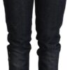 Acht Elegant Low Waist Skinny Dark Blue Women's Jeans