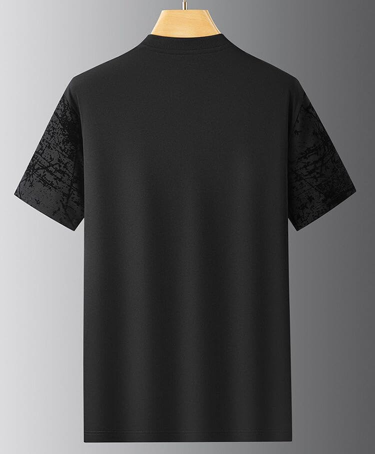 CXLCZNKG Men's T-Shirt Plus Size Printed Loose Fit Round Neck top for Men - Image 2