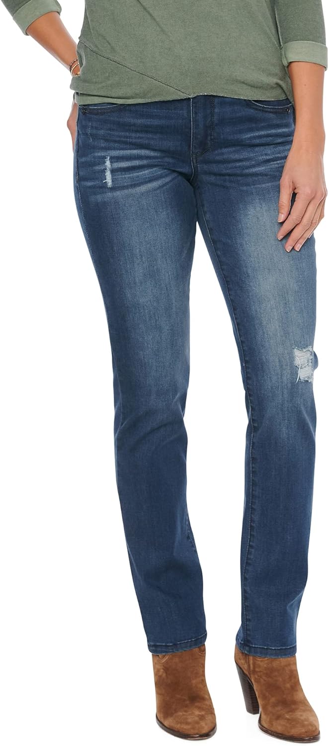 Democracy Women's Petite Ab Solution Straight Leg Jean - Image 3