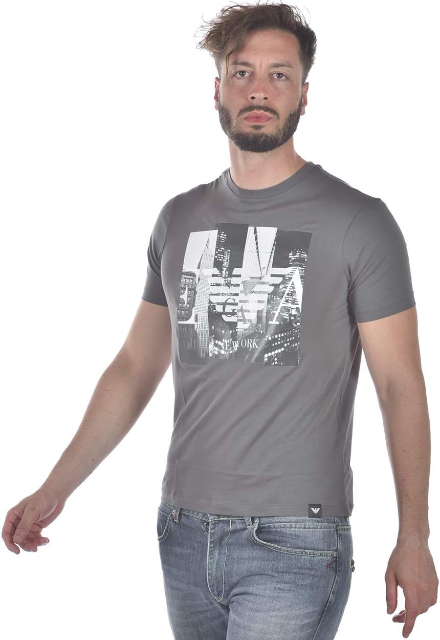 Emporio Armani City Prints T-Shirt in Grey NYC - Image 3