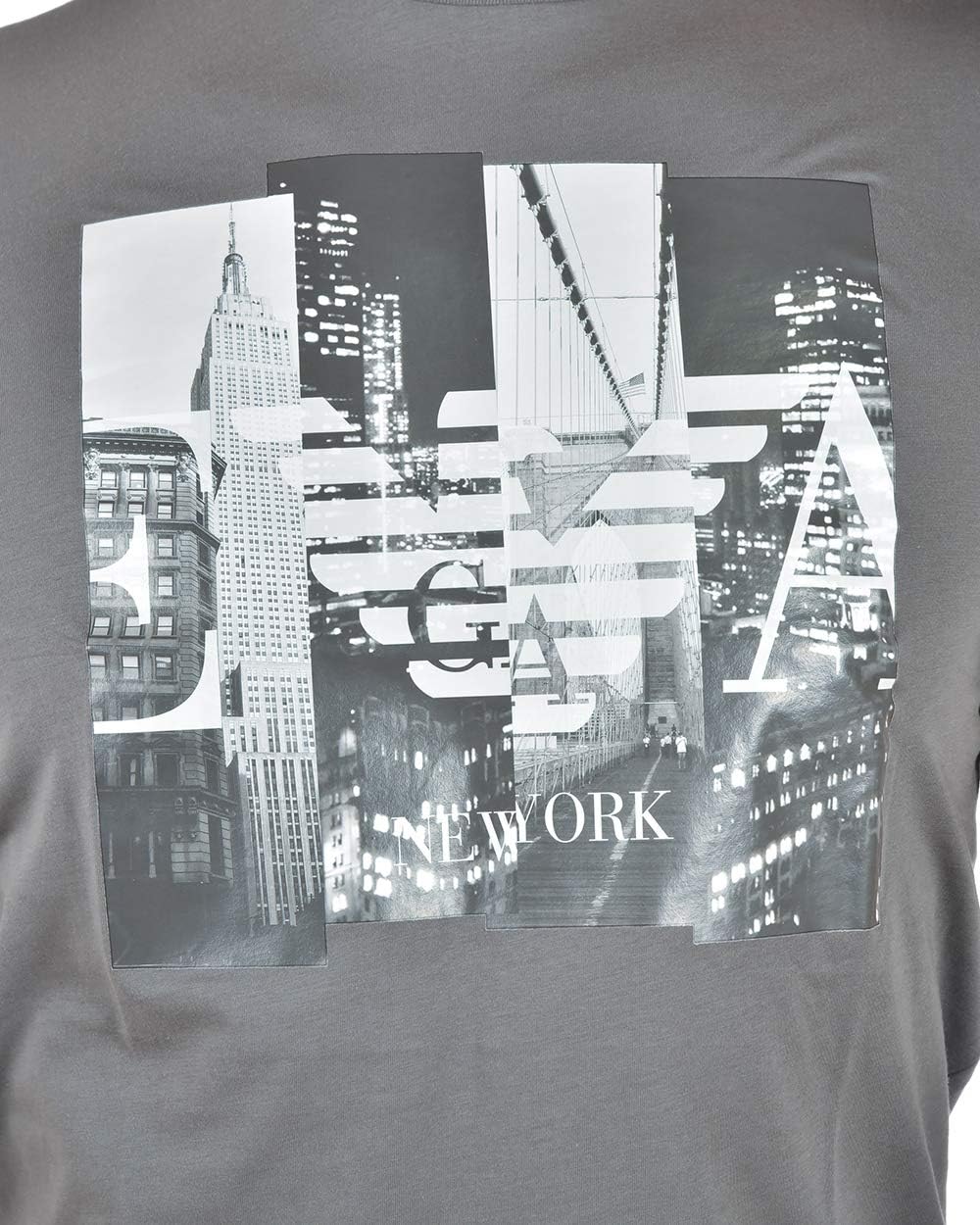 Emporio Armani City Prints T-Shirt in Grey NYC - Image 5