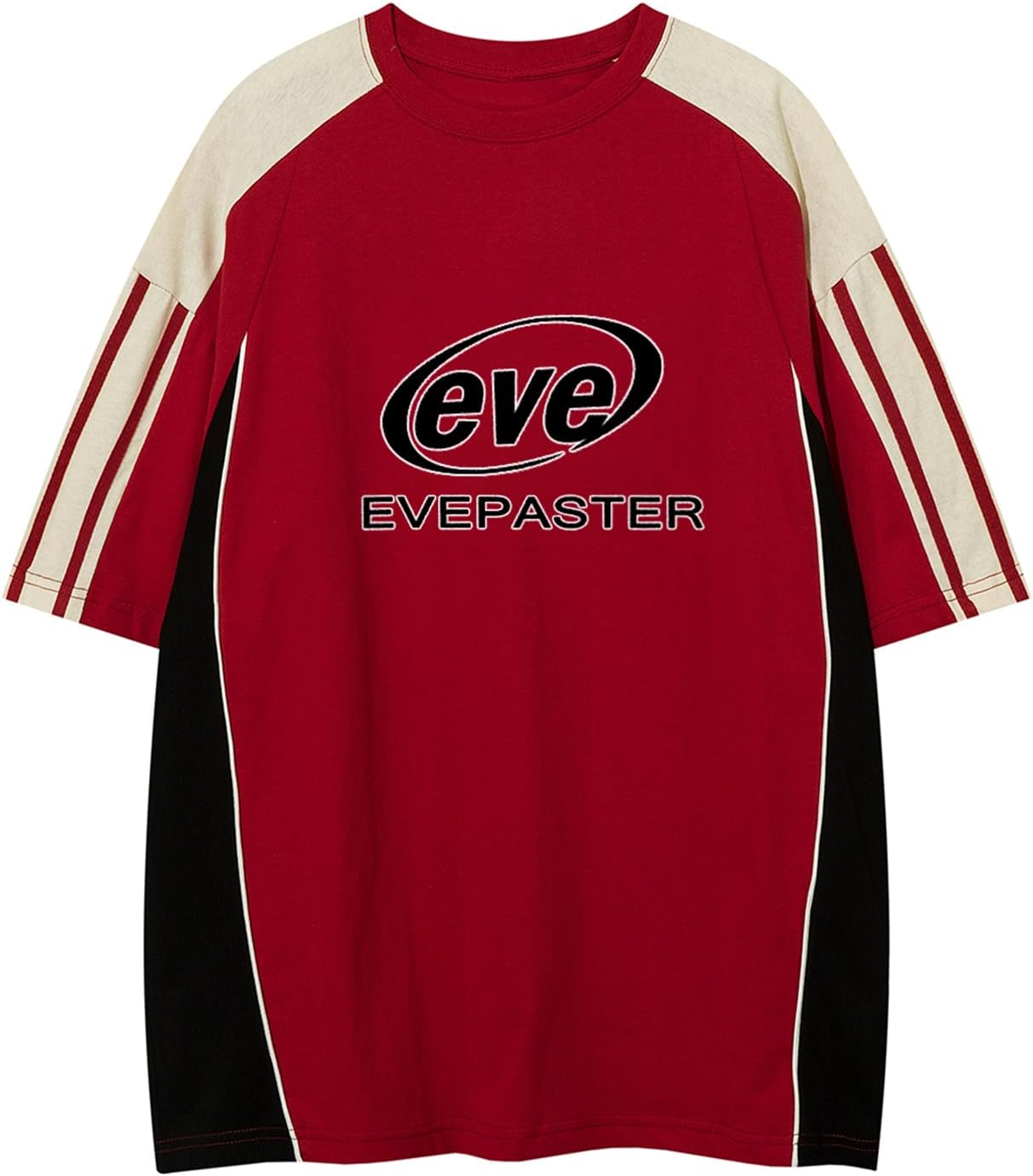 Evepaster Oversize Graphic T Shirt Vintage Racing Patchwork Unisex Printed Summer Y2k Tees Tops for Men and Women Streetwear - Image 4