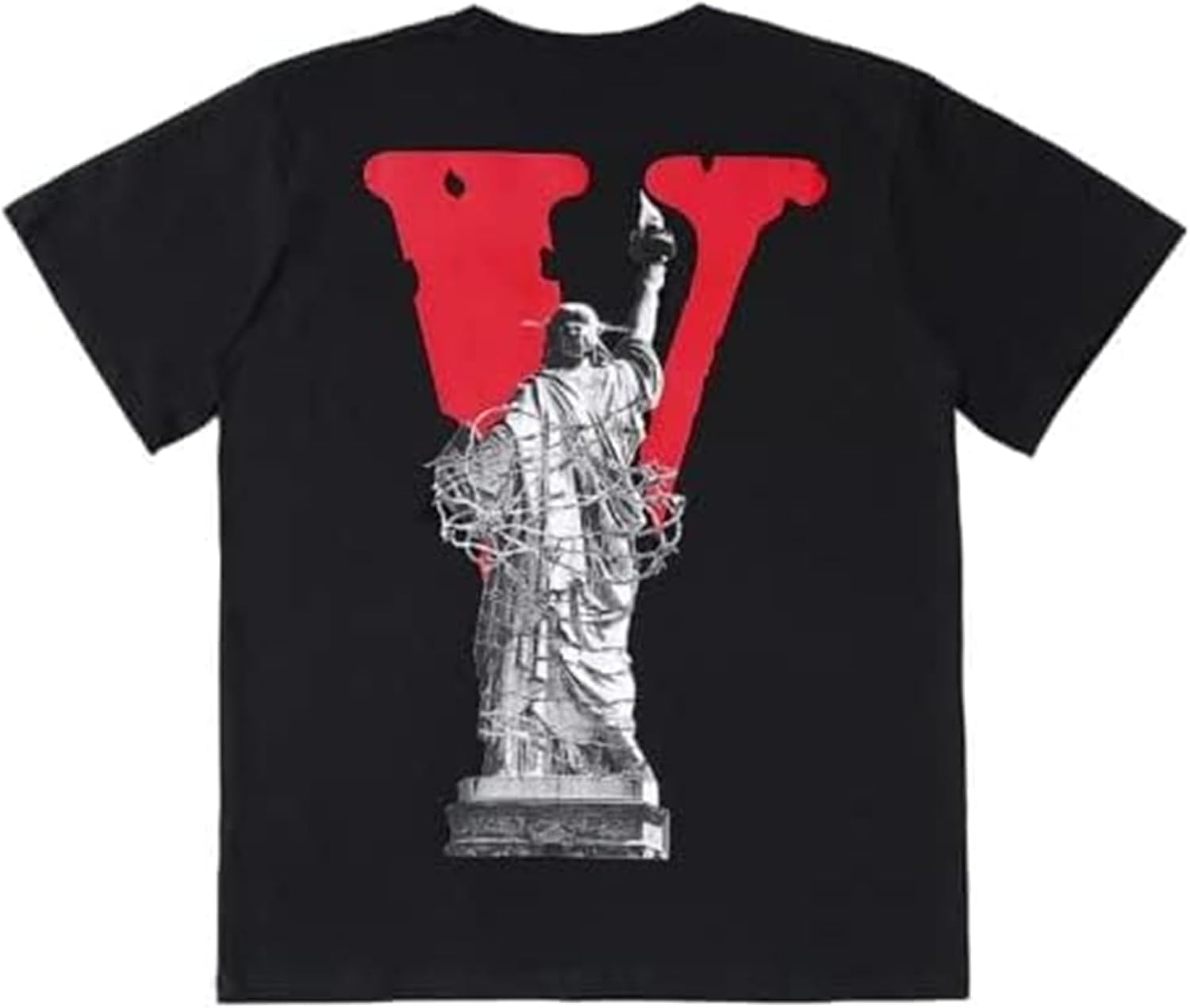 Fashion Men's Short Sleeved T-Shirt V Letter Printed Tops Casual Couple T-Shirt Hip Hop Short Sleeved Tops - Image 19