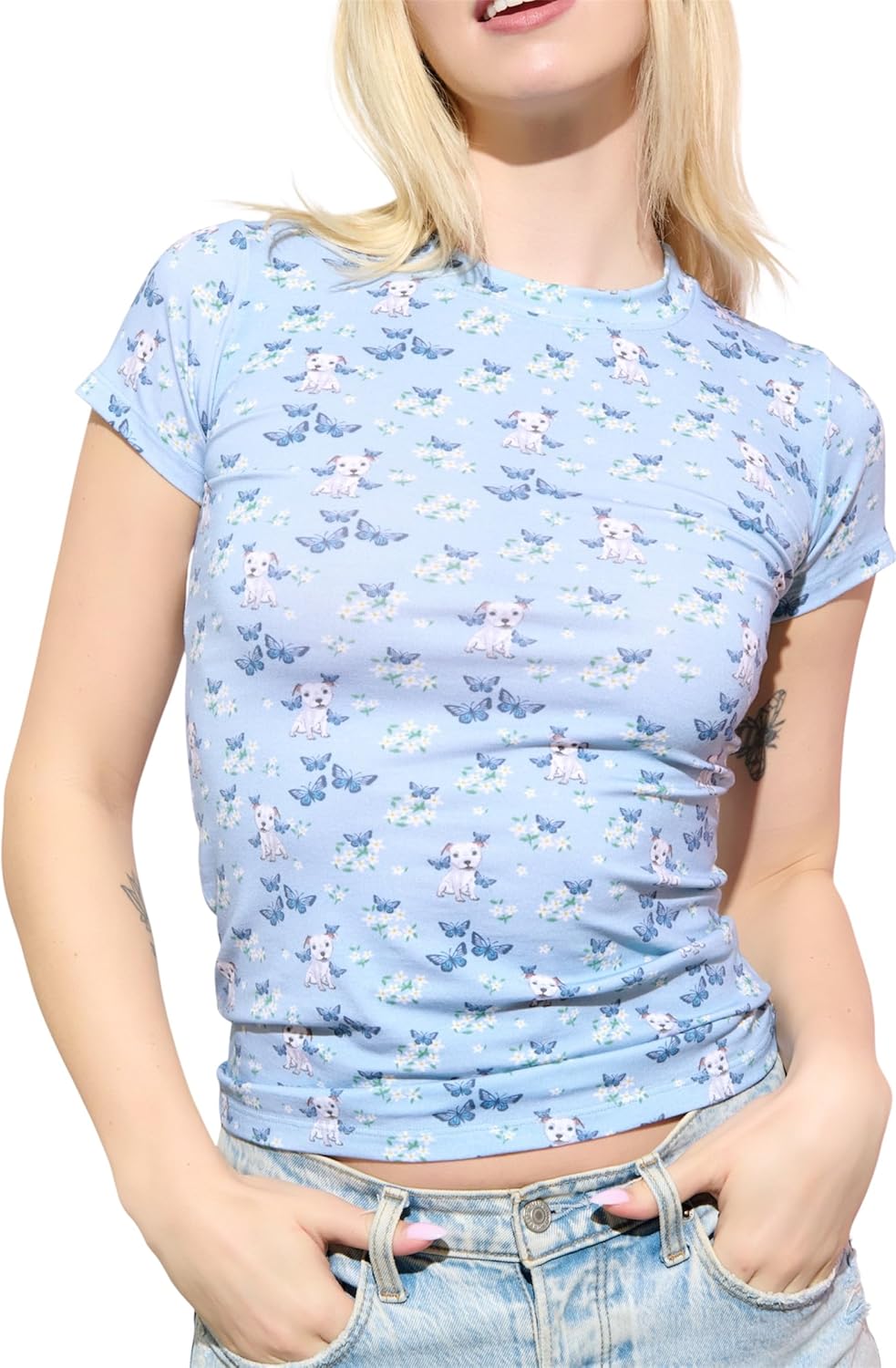 Fitted Fashion T-Shirt for Women in Various Prints - Image 8