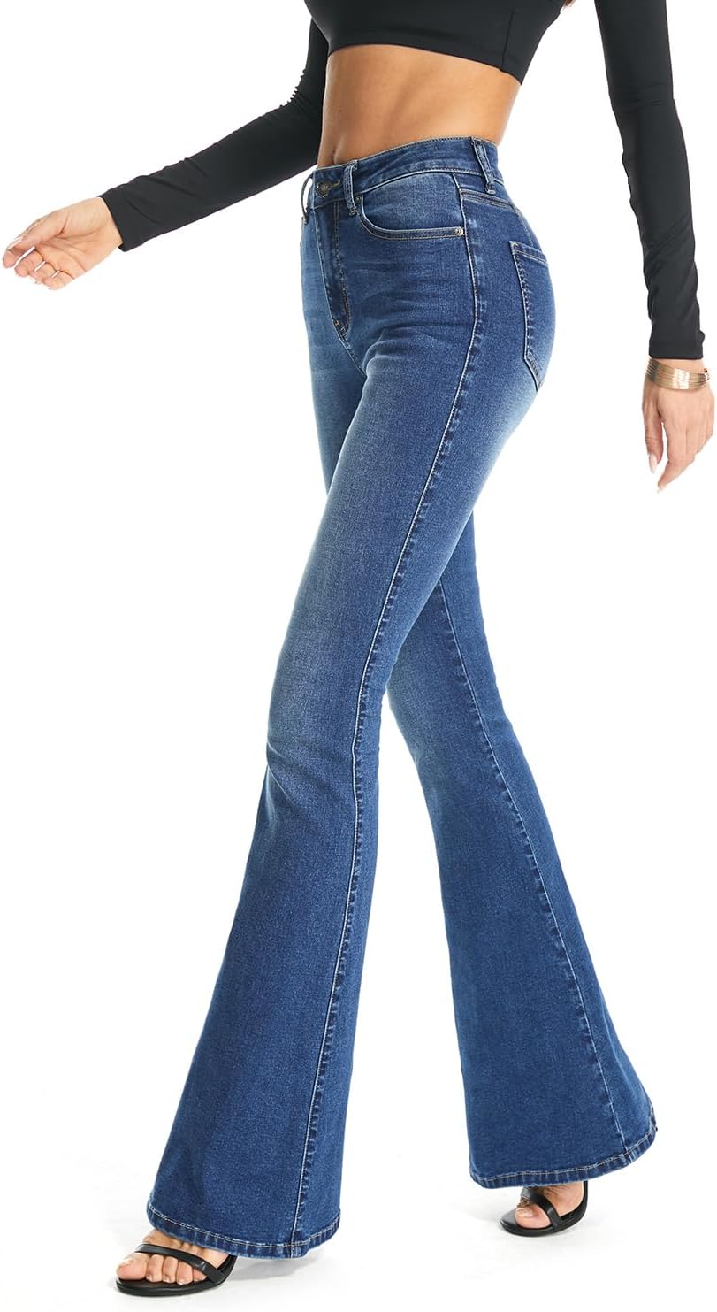 FLYING BANANA Women's Curvy Stretchy Bootcut Flare Denin Jeans