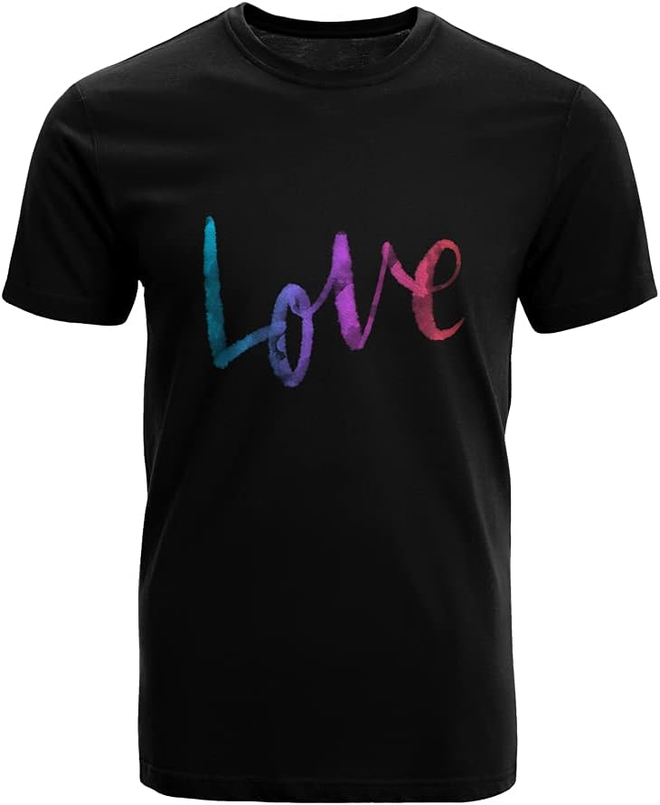 GotPrint Unisex Love T-Shirts | Cute Heart for Couple Graphic Tee | Casual Letter Printed Novelty Shirt