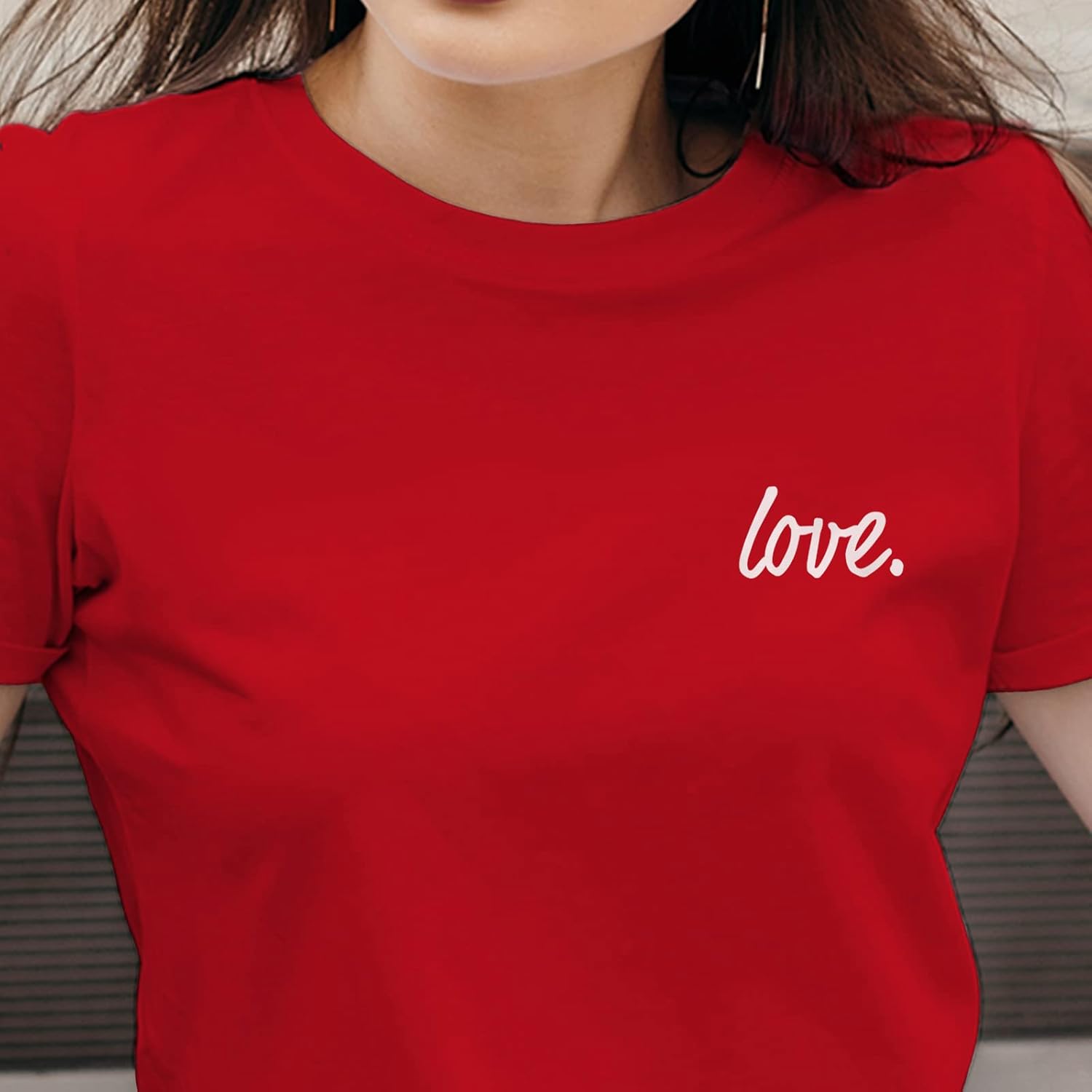 GotPrint Womens Love Printed Letter Graphic T Shirt, Love Shirts, Graphic Tees, Slim Fitted Casual Cotton Half Sleeve Tee Top - Image 4