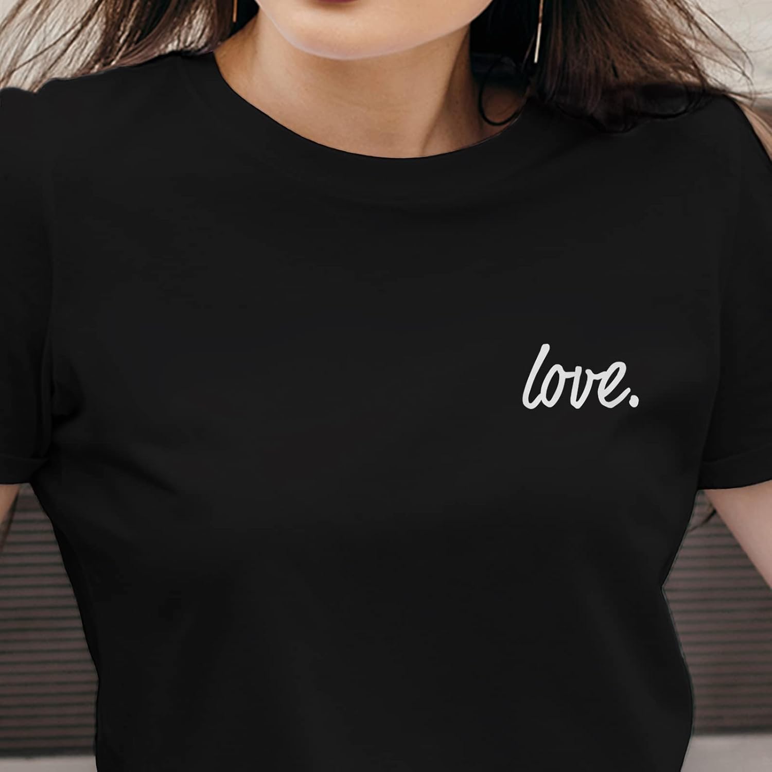 GotPrint Womens Love Printed Letter Graphic T Shirt, Love Shirts, Graphic Tees, Slim Fitted Casual Cotton Half Sleeve Tee Top - Image 3