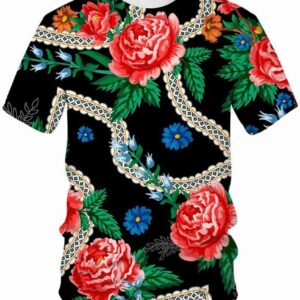 HBJWOV T Shirt Men 3D Printed Loose Casual Tops Plus Size Short Sleeve Personalized Streetwear