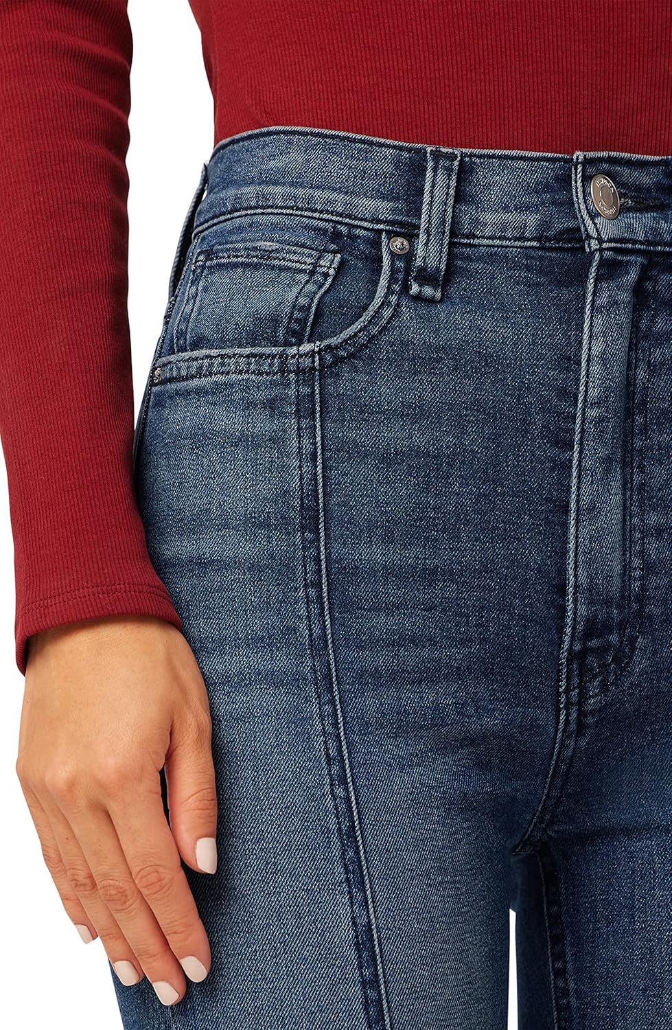 HUDSON Women's Centerfold Extreme High Rise Super Skinny Jean - Image 4