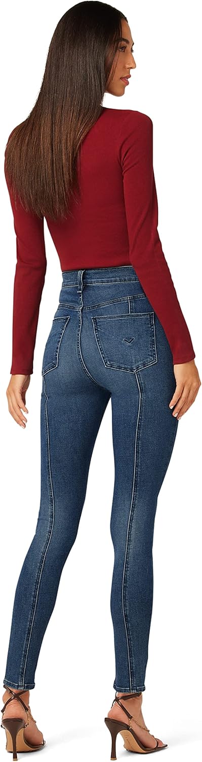 HUDSON Women's Centerfold Extreme High Rise Super Skinny Jean - Image 7
