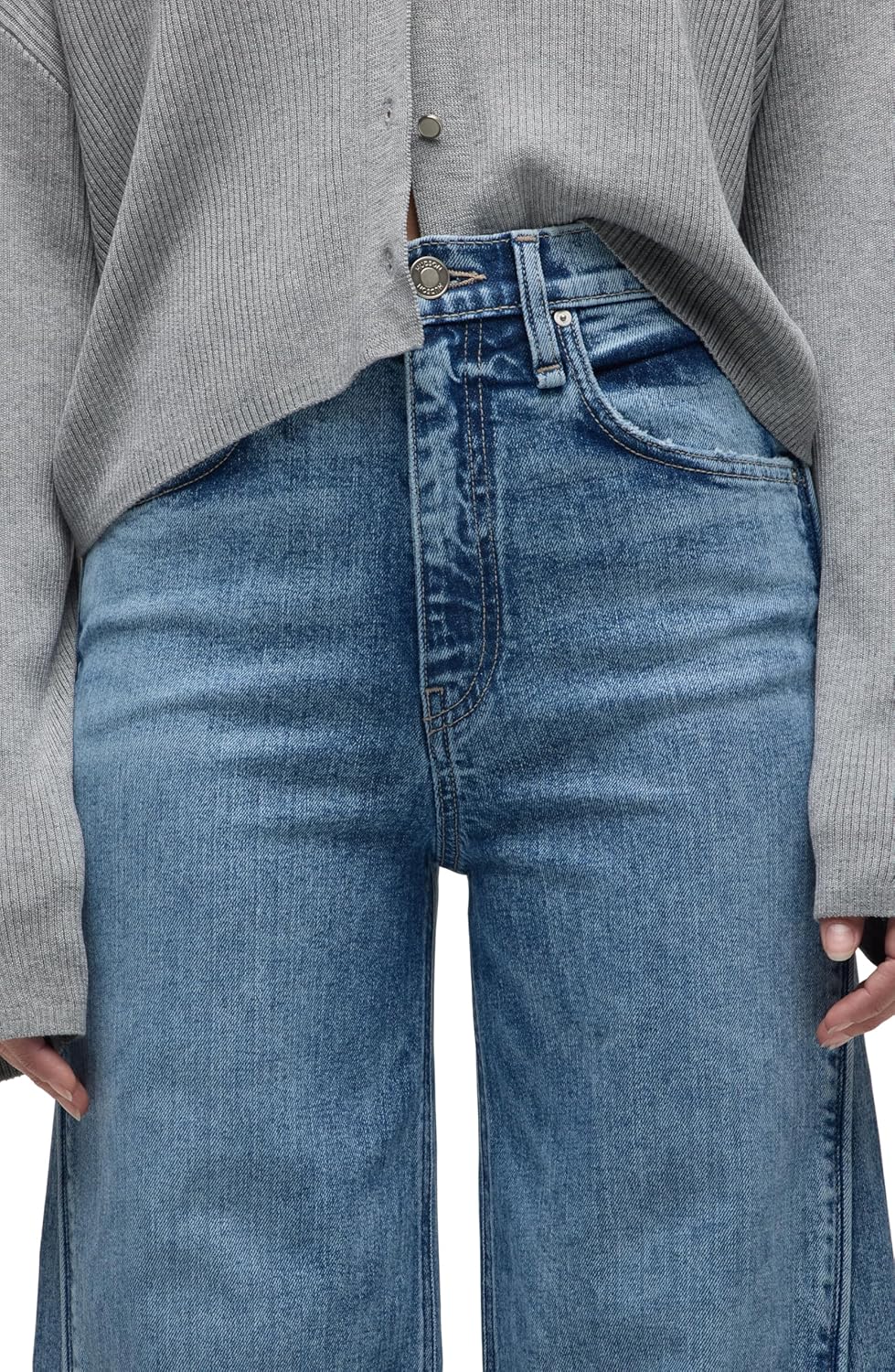 Hudson Women's James High Rise Wide Leg Jean - Image 4