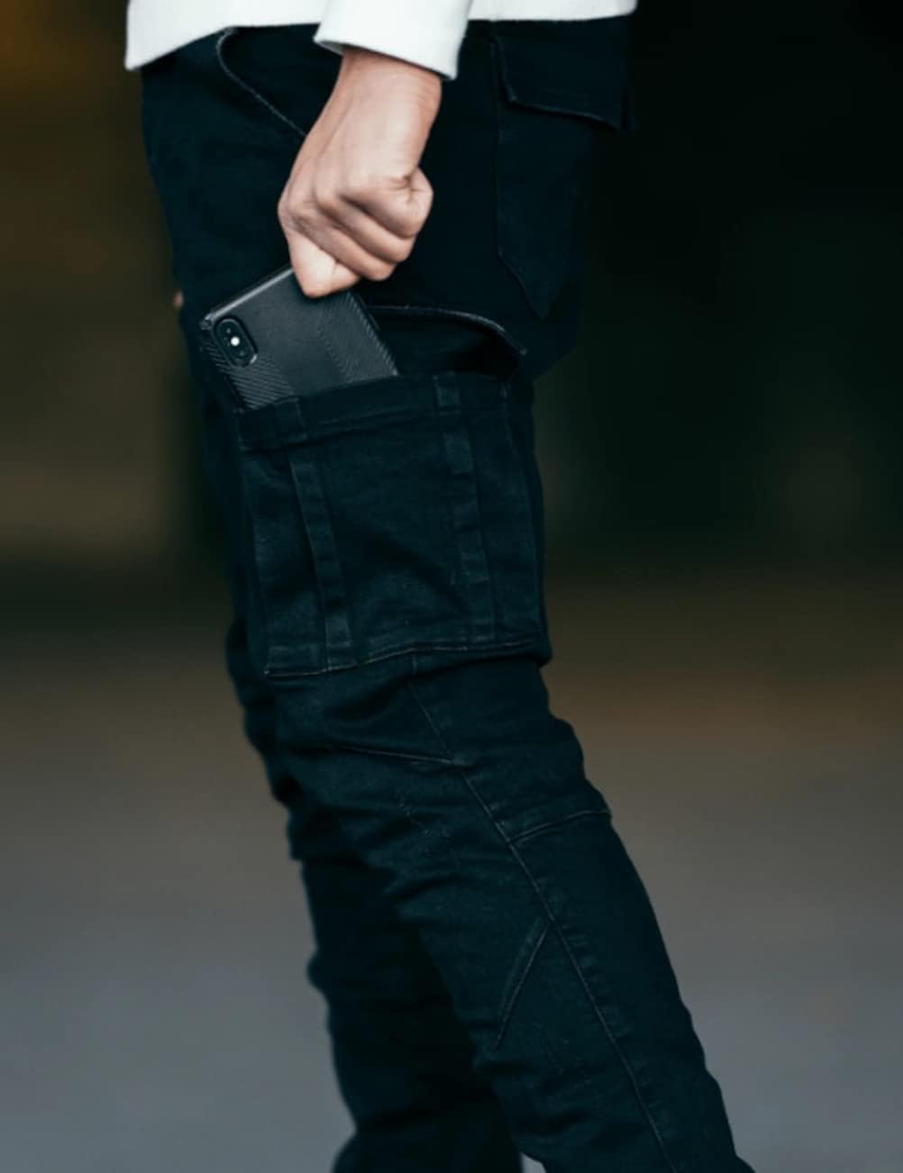 HUNGSON Men's Slim Fit Stretch Jeans Ripped Skinny Jeans for Men, Distressed Straight Leg Fashion Comfort Flex Waist Pants - Image 5