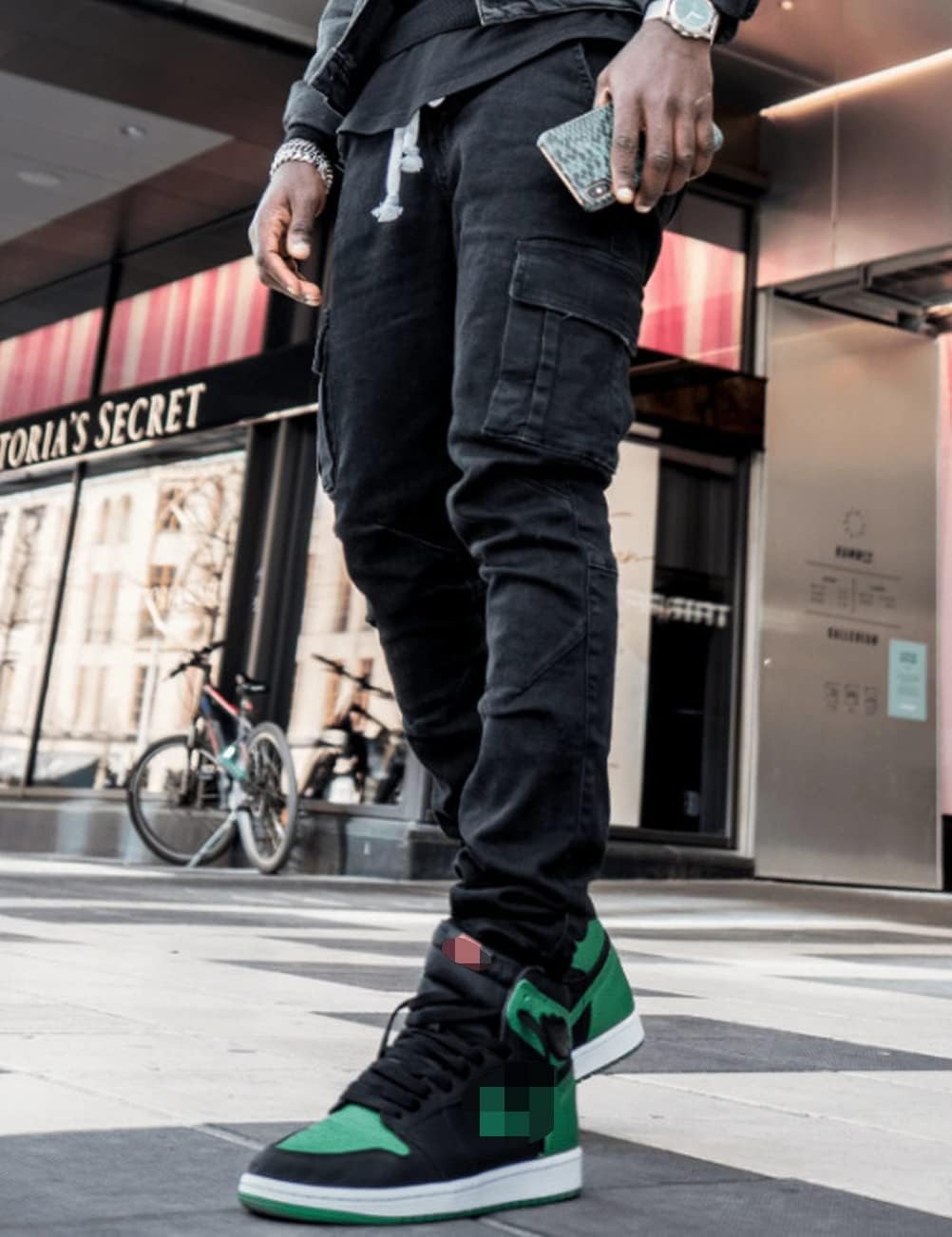 HUNGSON Men's Slim Fit Stretch Jeans Ripped Skinny Jeans for Men, Distressed Straight Leg Fashion Comfort Flex Waist Pants - Image 3