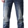 Jeans are Versatile in Spring and with Elastic Fit and Straight Leg Pants(30) Blue