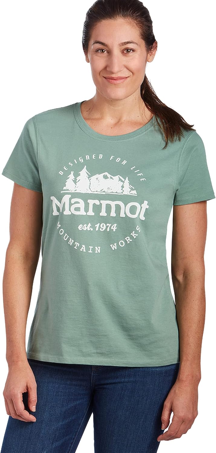 MARMOT Women's Logo T-Shirts - Printed Graphic on Cotton Tee - Image 4