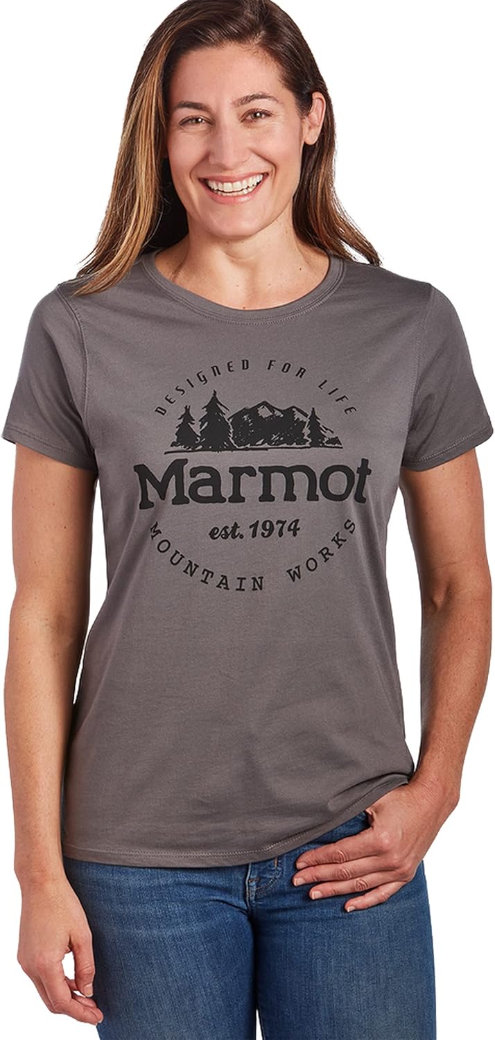 MARMOT Women's Logo T-Shirts - Printed Graphic on Cotton Tee - Image 7