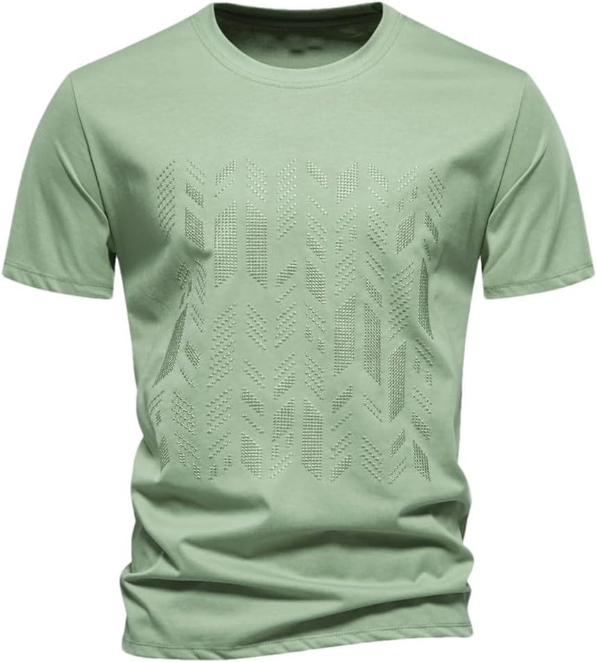 Men's Cotton Short Sleeve Embroidery Printing T-Shirt Summer Lightweight Running Sports Tee Shirts - Image 7