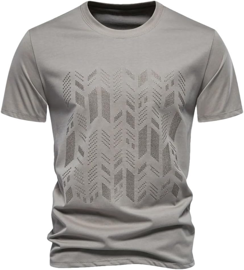 Men's Cotton Short Sleeve Embroidery Printing T-Shirt Summer Lightweight Running Sports Tee Shirts - Image 8