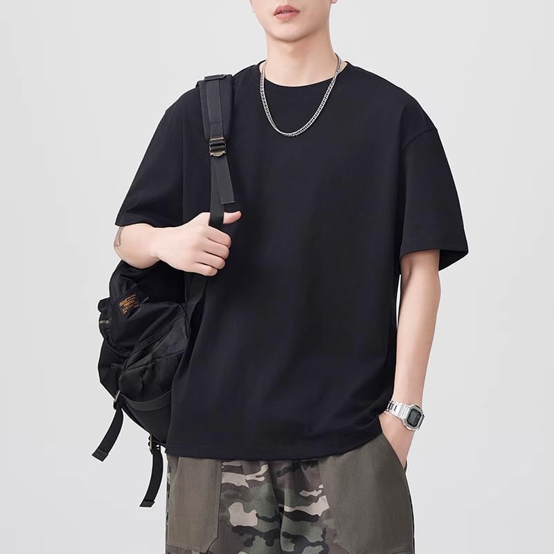 Men's Printed Japanese Streetwear Short Sleeve T-Shirt for Casual Wear-White-Large - Image 2