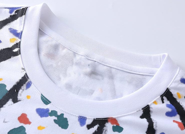 Men's T-Shirt Printed Sports Round Neck Short Sleeve top for Men - Image 4