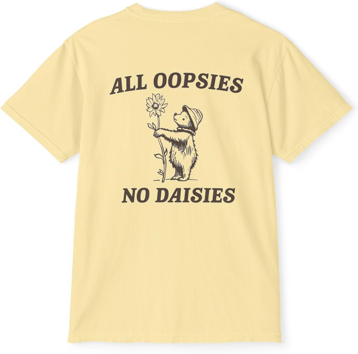 Oopsies No Daisies Graphic Tee, Unisex Pocket T-Shirt, Fun Graphic Top, Cool Tee Shirt, Hipster Clothing, Graphic Print Tee - Image 2