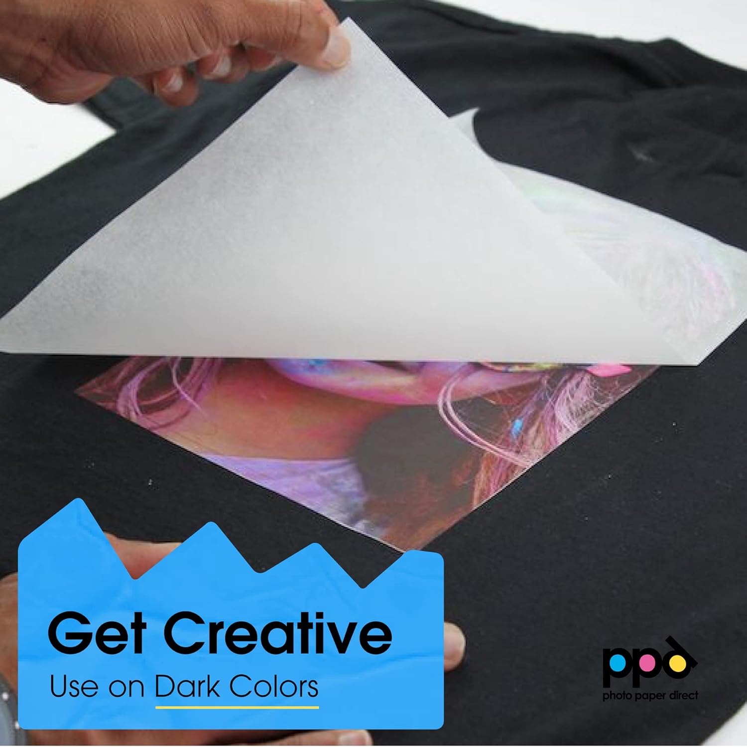 PPD 5 Sheets 8.5x11" - Inkjet Iron-on Heat Transfer Paper for Black & Dark Fabric and T-Shirts - Premium - PPD-4-5 - Image 8