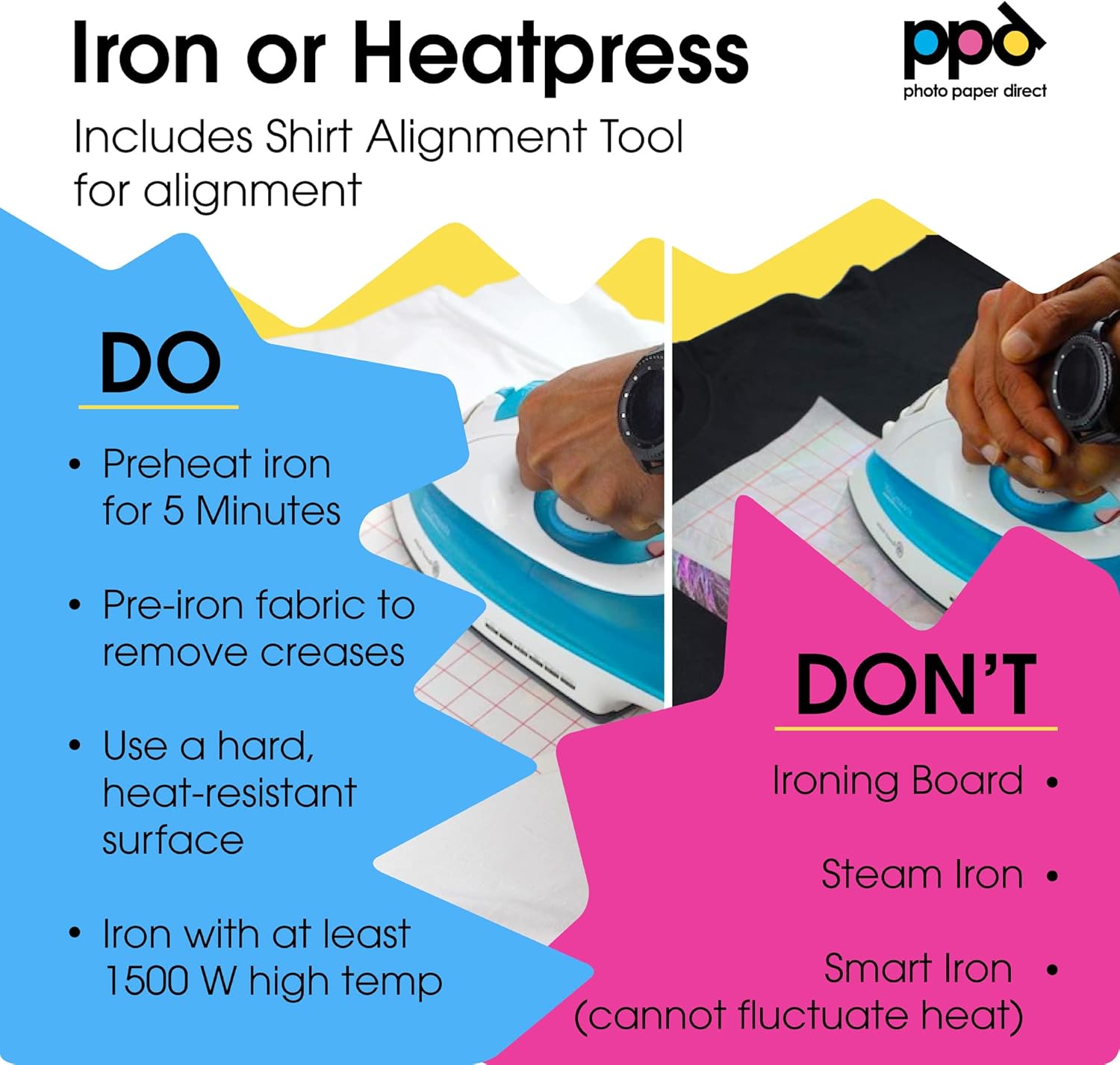 PPD Iron on Transfer Paper for Light and Dark Fabric, Compatible with Inkjet Printer, 8.5 x 11 Printable Heat Bond Transfer for T Shirts & Clothing, Stretchy & Washable, DIY (20 Light\/20 Dark Sheets) - Image 7