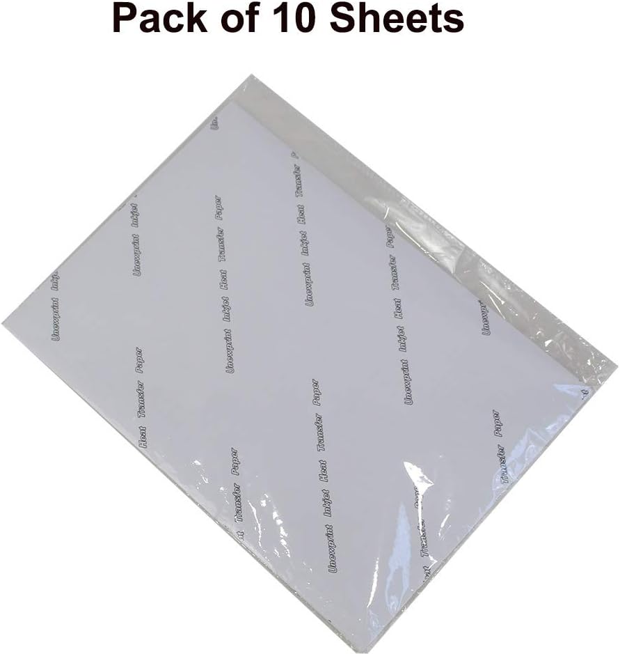 Printable Heat Transfer Vinyl Paper Inkjet Printer Iron on HTV for Dark Fabrics or T-shirts, A4 Size Pack of 10 - Image 7