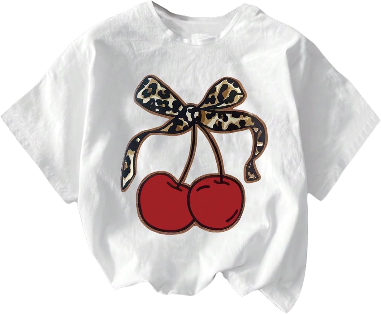 RoseSeek Women's Graphic Letter Tee Crew Neck Drop Shoulder Trendy Summer T Shirt Short Sleeve Vintage Car Print Top - Image 30