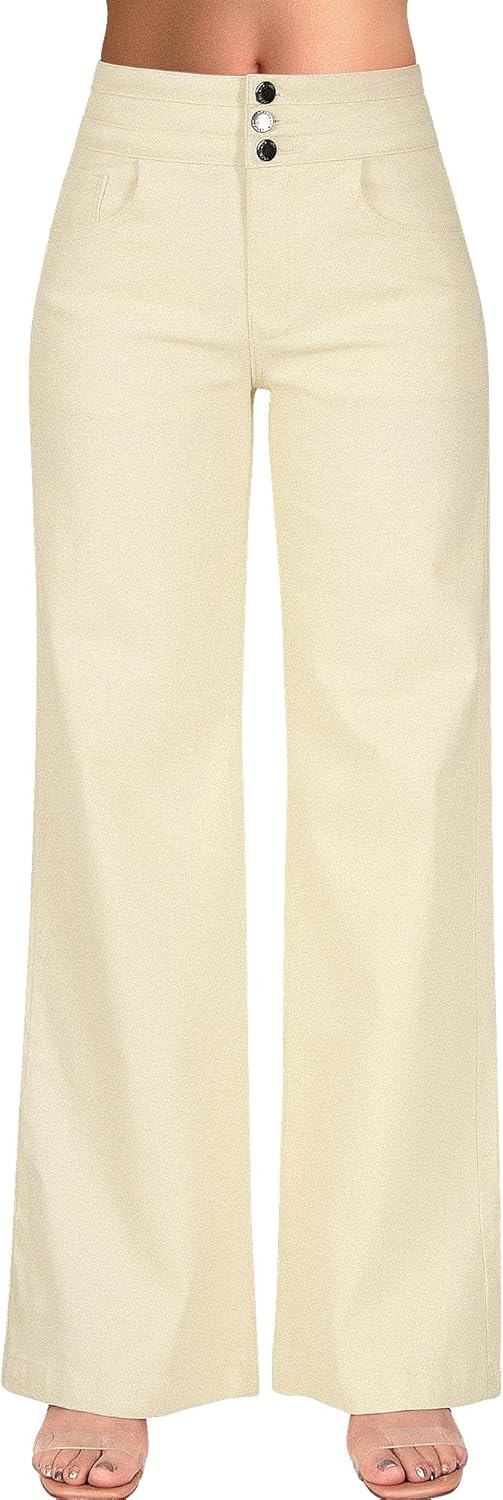 roswear Women's Wide Leg Jeans Casual High Waisted Stretch Baggy Loose Denim Pants - Image 19