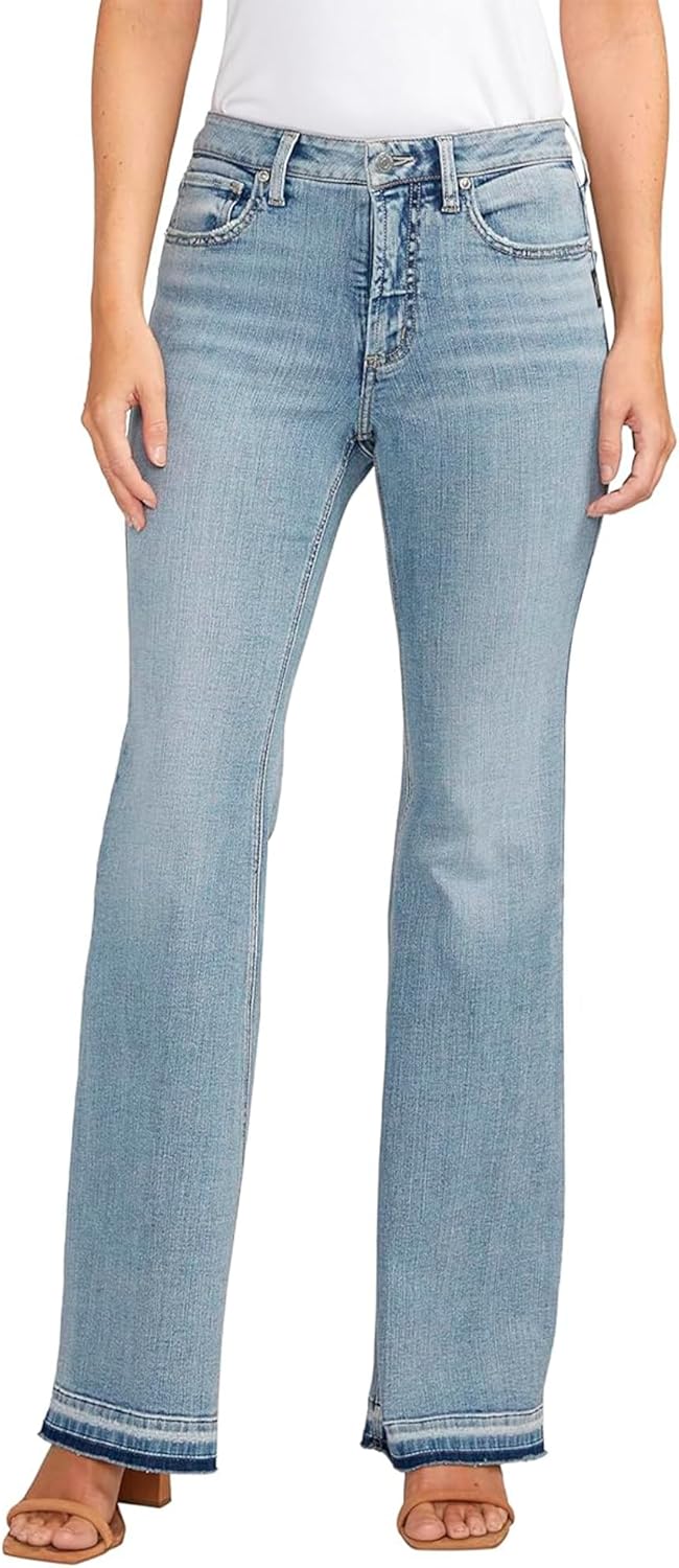 Silver Jeans Co. Women's Most Wanted Mid Rise Flare Jeans