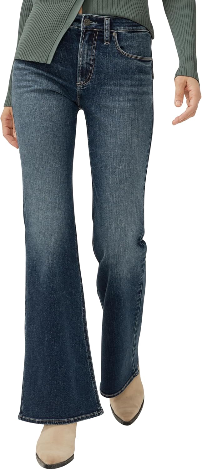 Silver Jeans Co. Women's Most Wanted Mid Rise Flare Jeans - Image 7