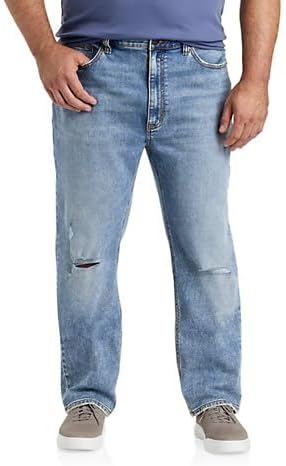 True Nation by DXL Men's Big and Tall Ruff and Tumble Athletic-Fit Jeans