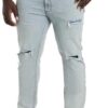 True Nation by DXL Men's Big and Tall Tapered-Fit Ultra Light Destructed Jeans