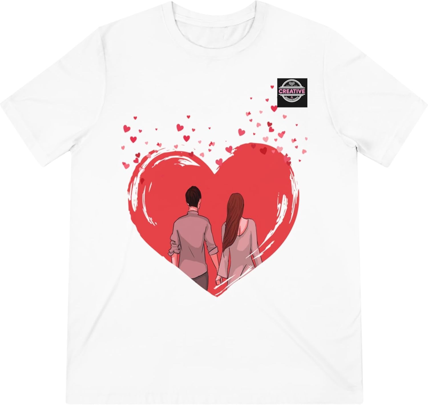 Unisex Valentine T-Shirt, Valentine Boy and Girl T-Shirt, Casual Valentine T-Shirt, Heart Graphic T-Shirt, Love Heart Shirt - Image 2