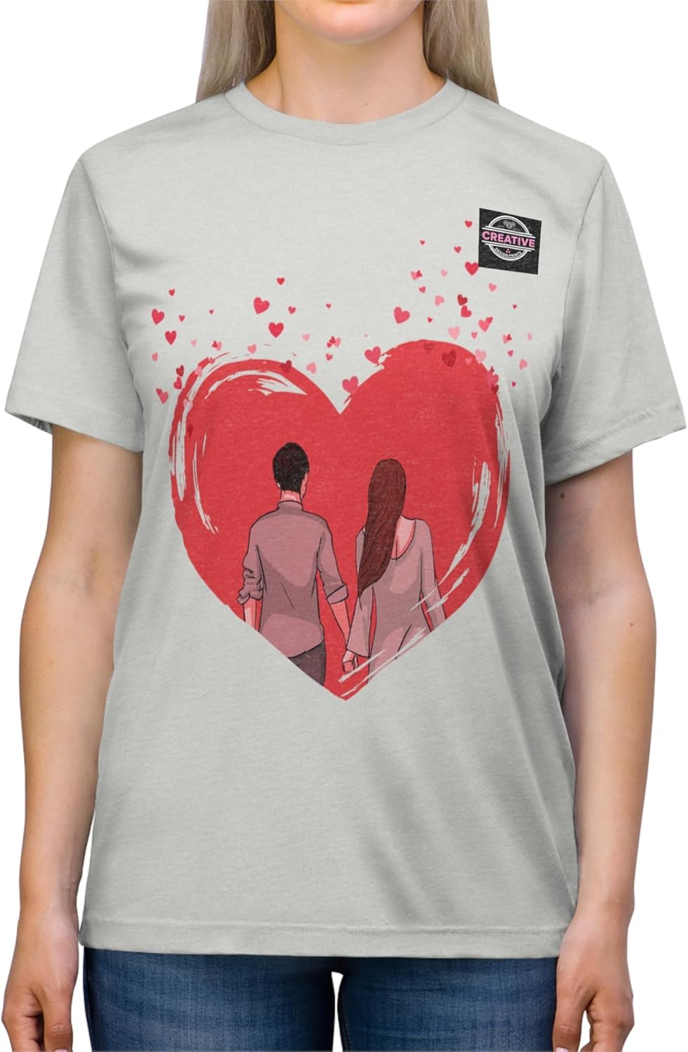 Unisex Valentine T-Shirt, Valentine Boy and Girl T-Shirt, Casual Valentine T-Shirt, Heart Graphic T-Shirt, Love Heart Shirt - Image 5