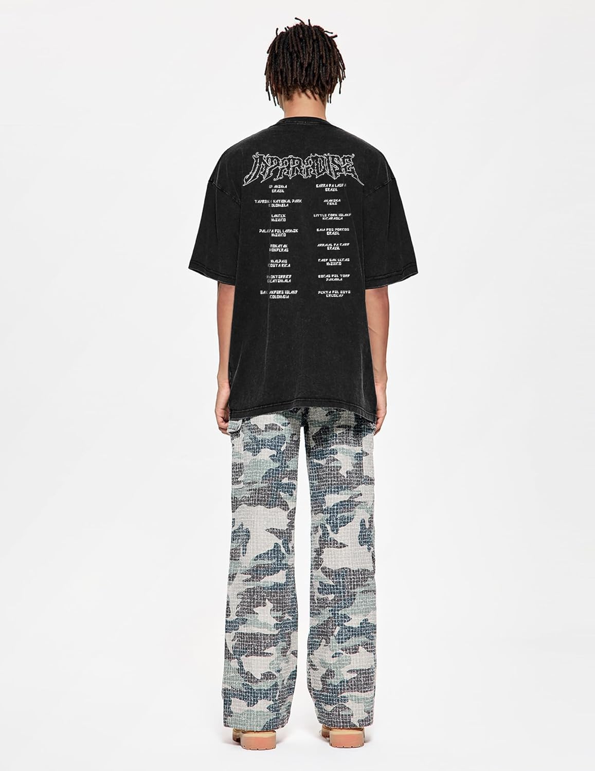 Vamtac Mens T-Shirts Sunset Graffiti Print Tee Oversized Acid Wash Tshirt Vintage Graphic Tees Y2K Summer Tops Unisex - Image 4