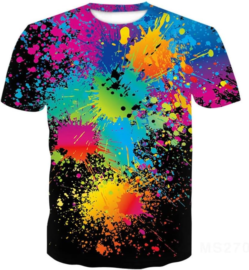 ZUIAI Men's T-Shirts 3D Printing Large Size Street Casual Loose Short Sleeve Streetwear Tops