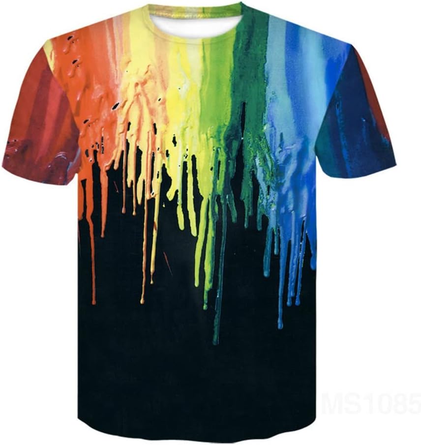 ZUIAI Men's T-Shirts 3D Printing Large Size Street Casual O-Neck Short Sleeve Hip Hop Tops